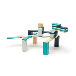 Magnetic Wooden Blocks - 24 Piece Set Blues