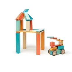 Magnetic Wooden Blocks - 42 Piece Set Sunset