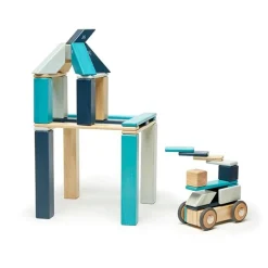 Magnetic Wooden Blocks - 42 Piece Set Blues