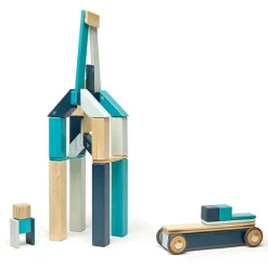Magnetic Wooden Blocks - 42 Piece Set Blues