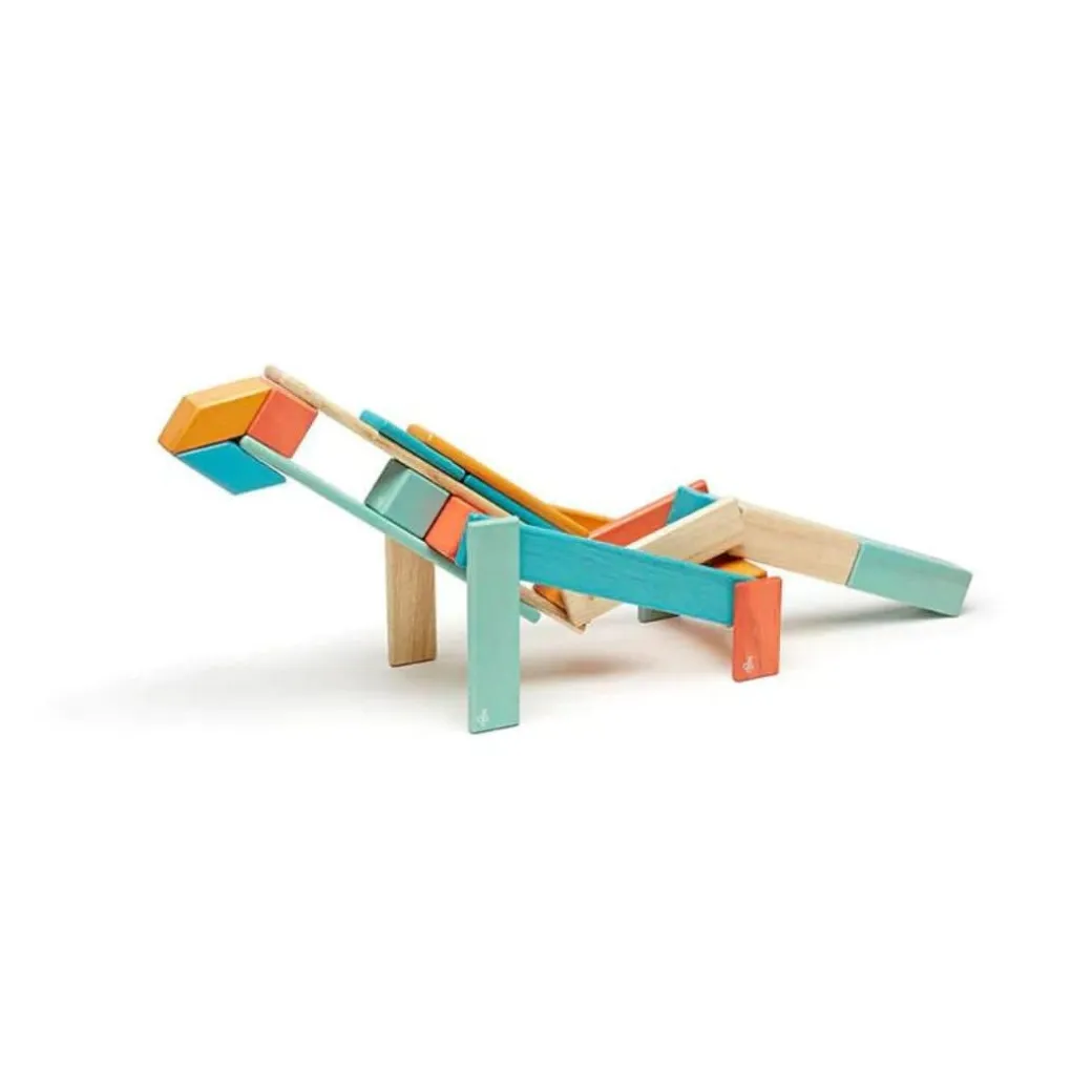 Magnetic Wooden Blocks - 24 Piece Set Sunset