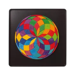 Magnetic Wooden Tile Puzzle - Rainbow Wheel