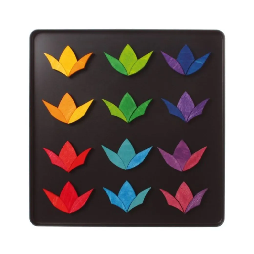 Magnetic Wooden Tile Puzzle - Rainbow Wheel