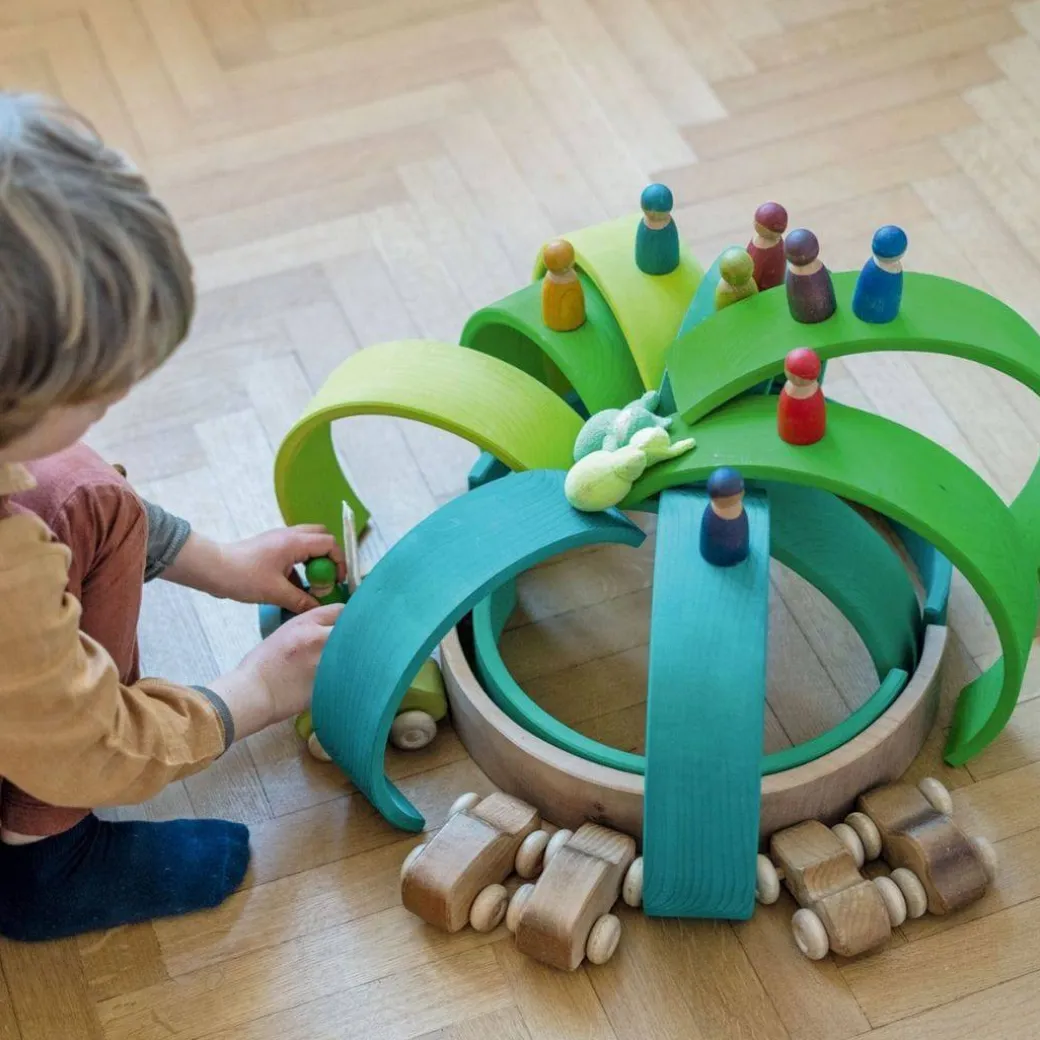 Meadow Green Wooden Rainbow Tunnel