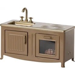 Miniature Kitchen for Mice - Light Brown