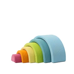 Mini Wooden Rainbow Stacker - Pastel