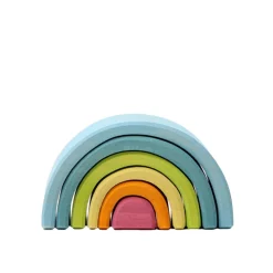Mini Wooden Rainbow Stacker - Pastel