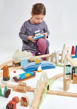 Mountain View Wooden Train Set