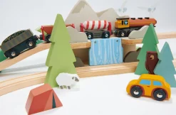 Mountain View Wooden Train Set