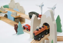Mountain View Wooden Train Set