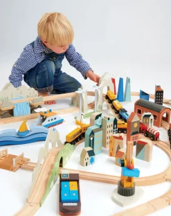 Mountain View Wooden Train Set