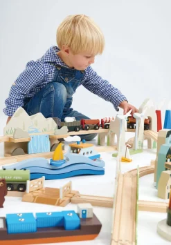 Mountain View Wooden Train Set