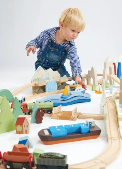 Mountain View Wooden Train Set