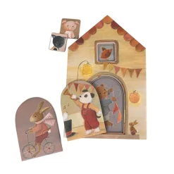 Multi Layered Wooden Puzzle - Animal Friends