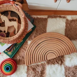 Natural Wooden Rainbow Tunnel - 12 Piece