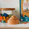 Natural Wood Nesting Bowl Set