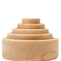 Natural Wood Nesting Bowl Set