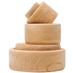 Natural Wood Nesting Bowl Set