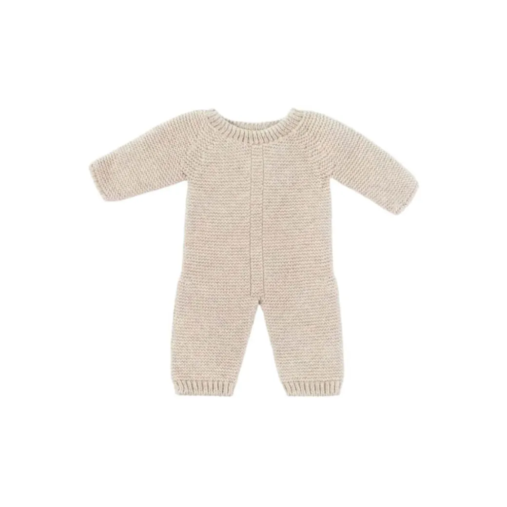Oatmeal Knit Doll Pajamas - 15''