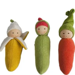 Organic Rattle Doll - Peapod