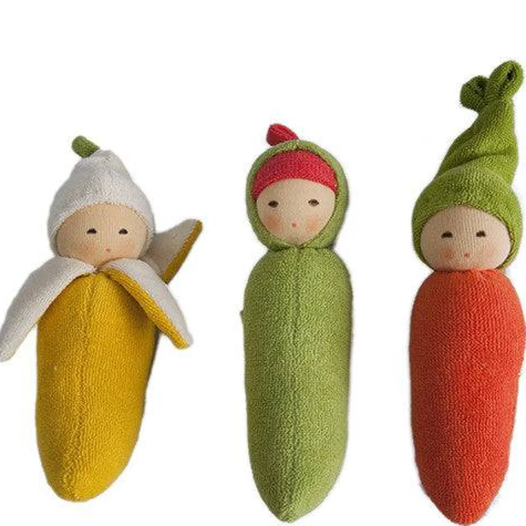Organic Rattle Doll - Peapod
