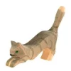 Ostheimer Cat, Gray Striped, Jumping