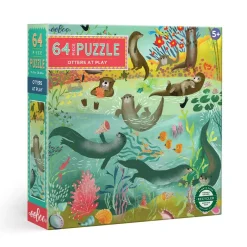 Otters At Play - 64 Piece Jigsaw Puzzle