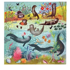 Otters At Play - 64 Piece Jigsaw Puzzle
