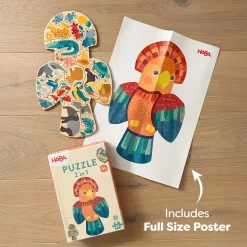 Parrot 2-in-1 Wooden Puzzle