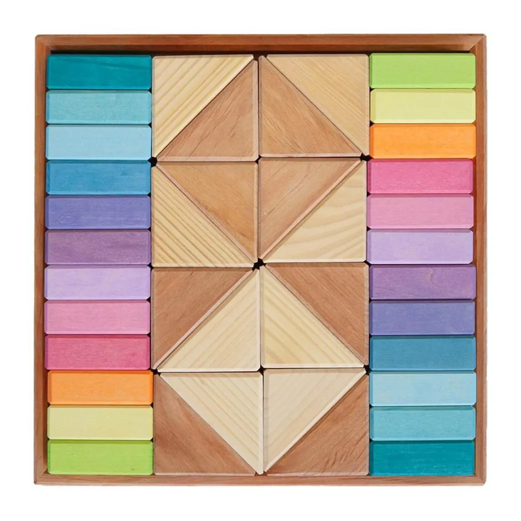 Pastel Duo Wooden Block Set