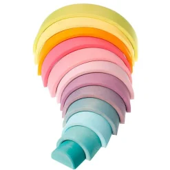Pastel Large Wooden Rainbow Tunnel - 12 Piece