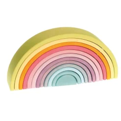 Pastel Large Wooden Rainbow Tunnel - 12 Piece