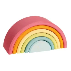 Pastel Wooden Rainbow Tunnel - 6 Pieces
