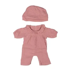 Pink Doll Pajamas and Hat - 12"