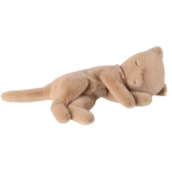 Plush Sleeping Kitten - Grey or Peach