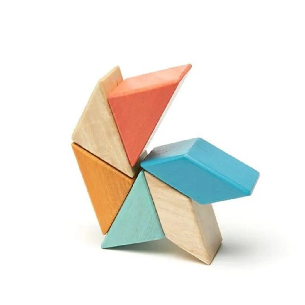 Pocket Pouch Prism Wooden Magnetic Blocks - Sunset