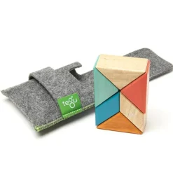 Pocket Pouch Prism Wooden Magnetic Blocks - Sunset