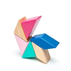 Pocket Pouch Prism Wooden Magnetic Blocks - Blossom