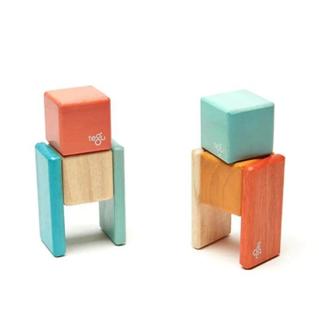 Pocket Pouch Wooden Magnetic Blocks - Sunset