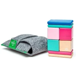 Pocket Pouch Wooden Magnetic Blocks - Blossom