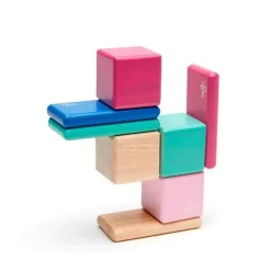 Pocket Pouch Wooden Magnetic Blocks - Blossom
