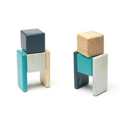 Pocket Pouch Wooden Magnetic Blocks - Blues