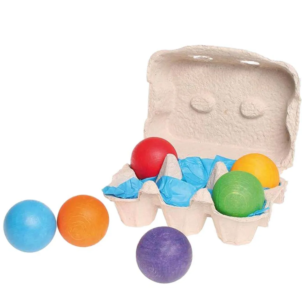 Rainbow Colored Wooden Balls