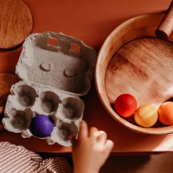 Rainbow Colored Wooden Balls