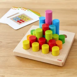 Rainbow Risers Wooden Stacking Game