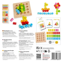 Rainbow Risers Wooden Stacking Game