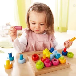 Rainbow Whirls Pegs & Rings Game