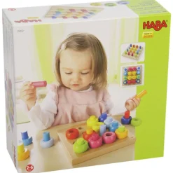 Rainbow Whirls Pegs & Rings Game