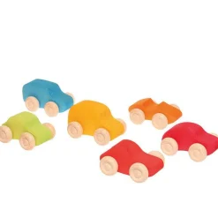 Rainbow Wooden Toy Cars