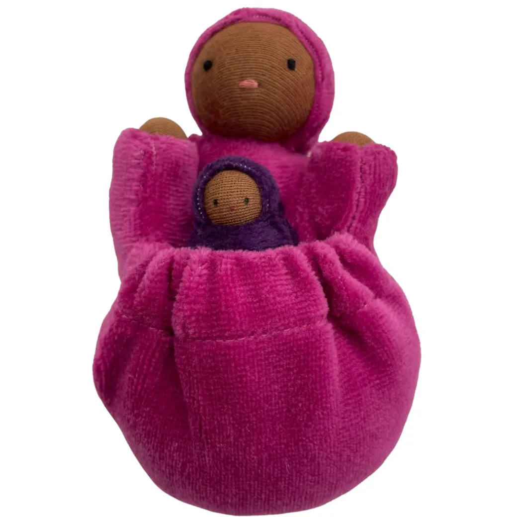 Raspberry Pink Pocket Mama Waldorf Doll